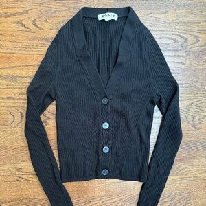 Boden ribbed merino v cardigan